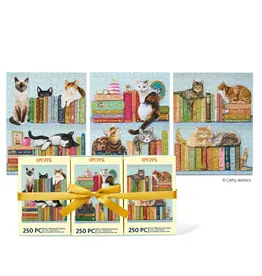 Werkshoppe Cats On Books 250pc Puzzle Set