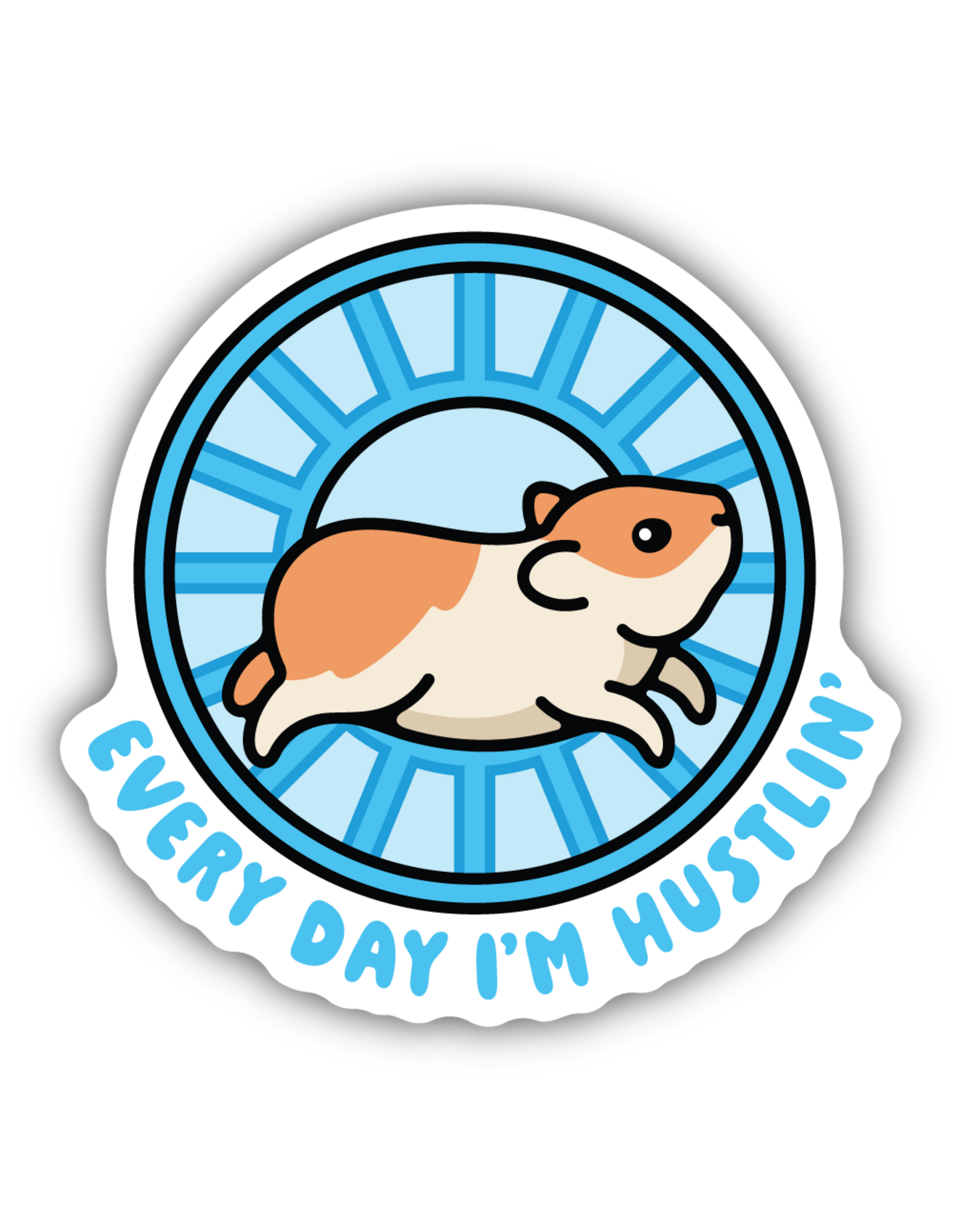 Stickers Northwest Everyday I'm Hustlin' Hamster Sticker