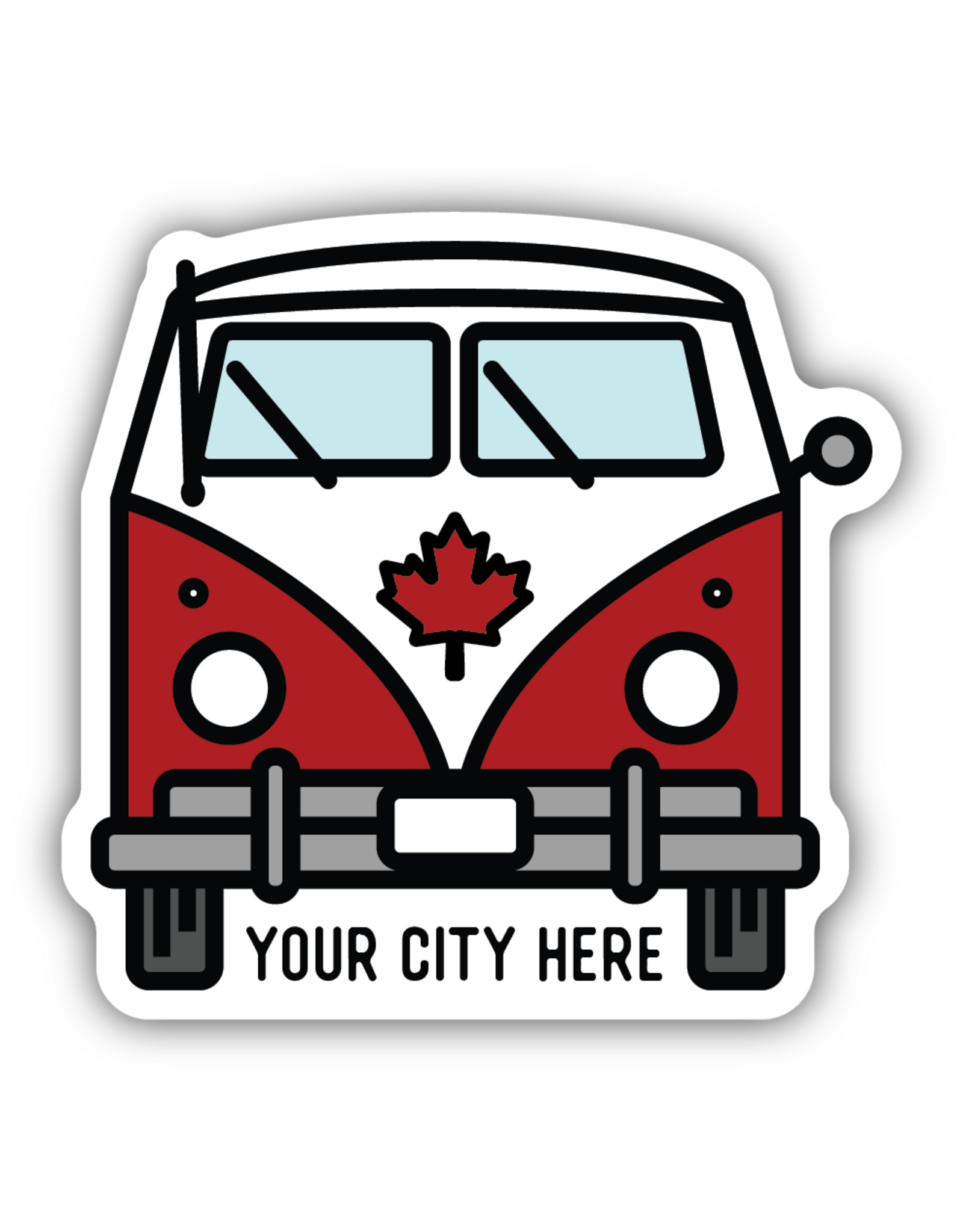 Stickers Northwest Bus Leaf Front View Sticker (Kamloops)