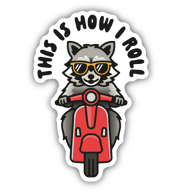 Stickers Northwest This is How I Roll Raccoon On a Moped Sticker