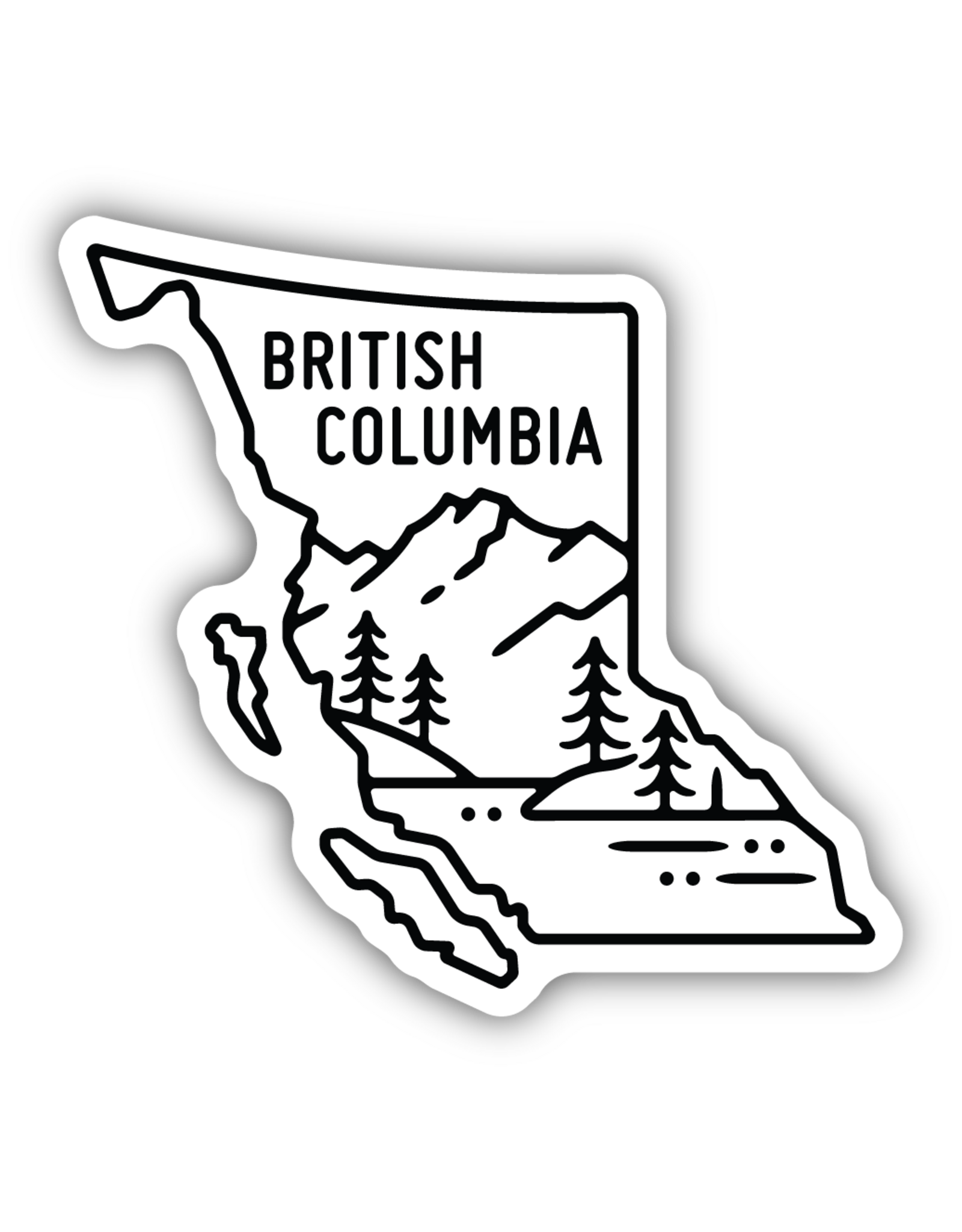 Stickers Northwest British Columbia Landscape Scene Sticker