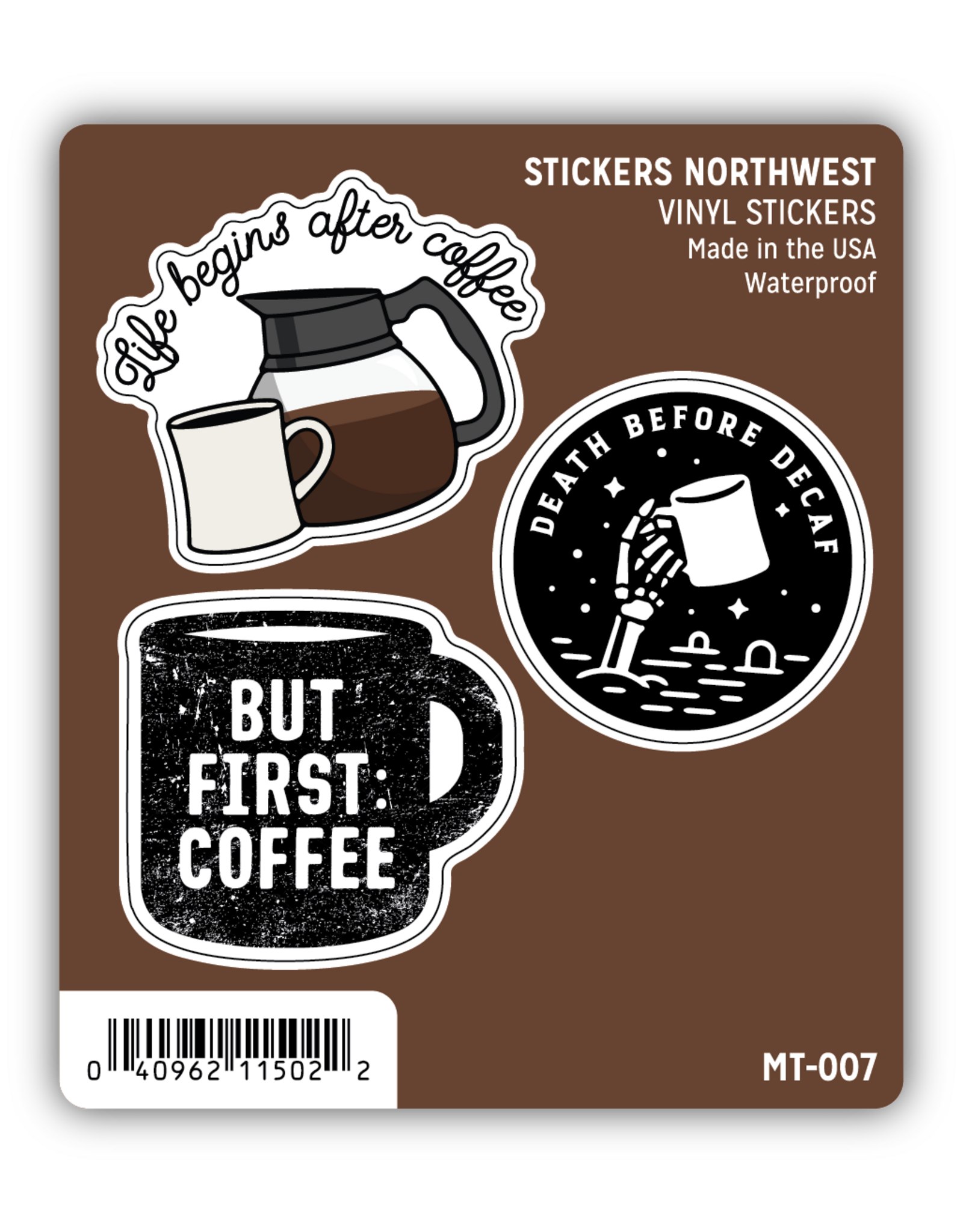 Stickers Northwest Coffee Mini Trio Stickers