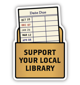 Stickers Northwest Support Your Local Library Checkout Card Sticker
