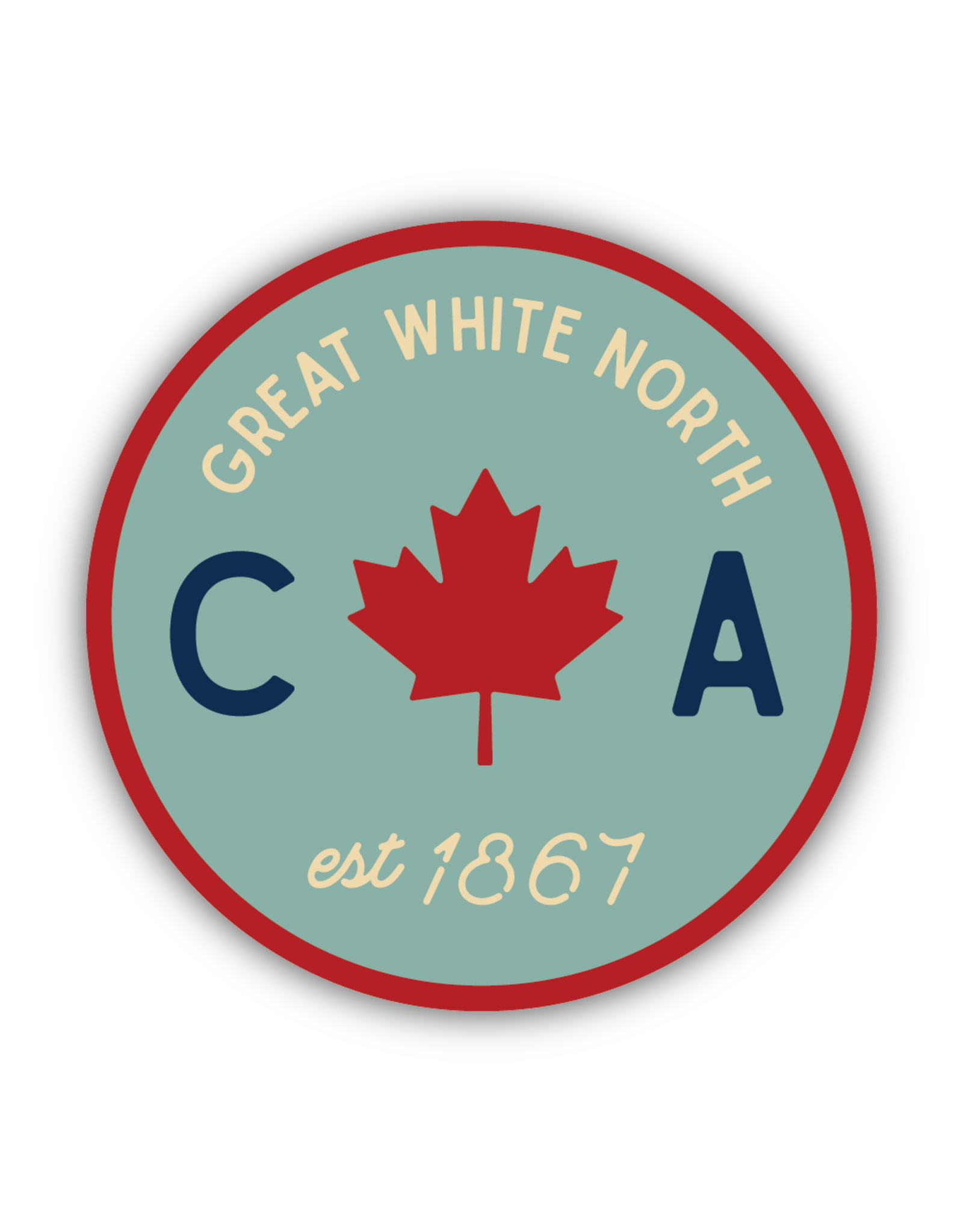 Stickers Northwest Circle Leaf Est Canada Sticker