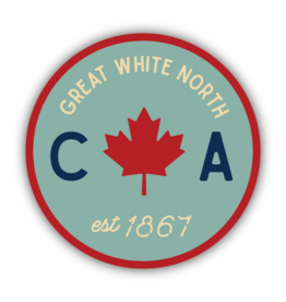 Stickers Northwest Circle Leaf Est Canada Sticker