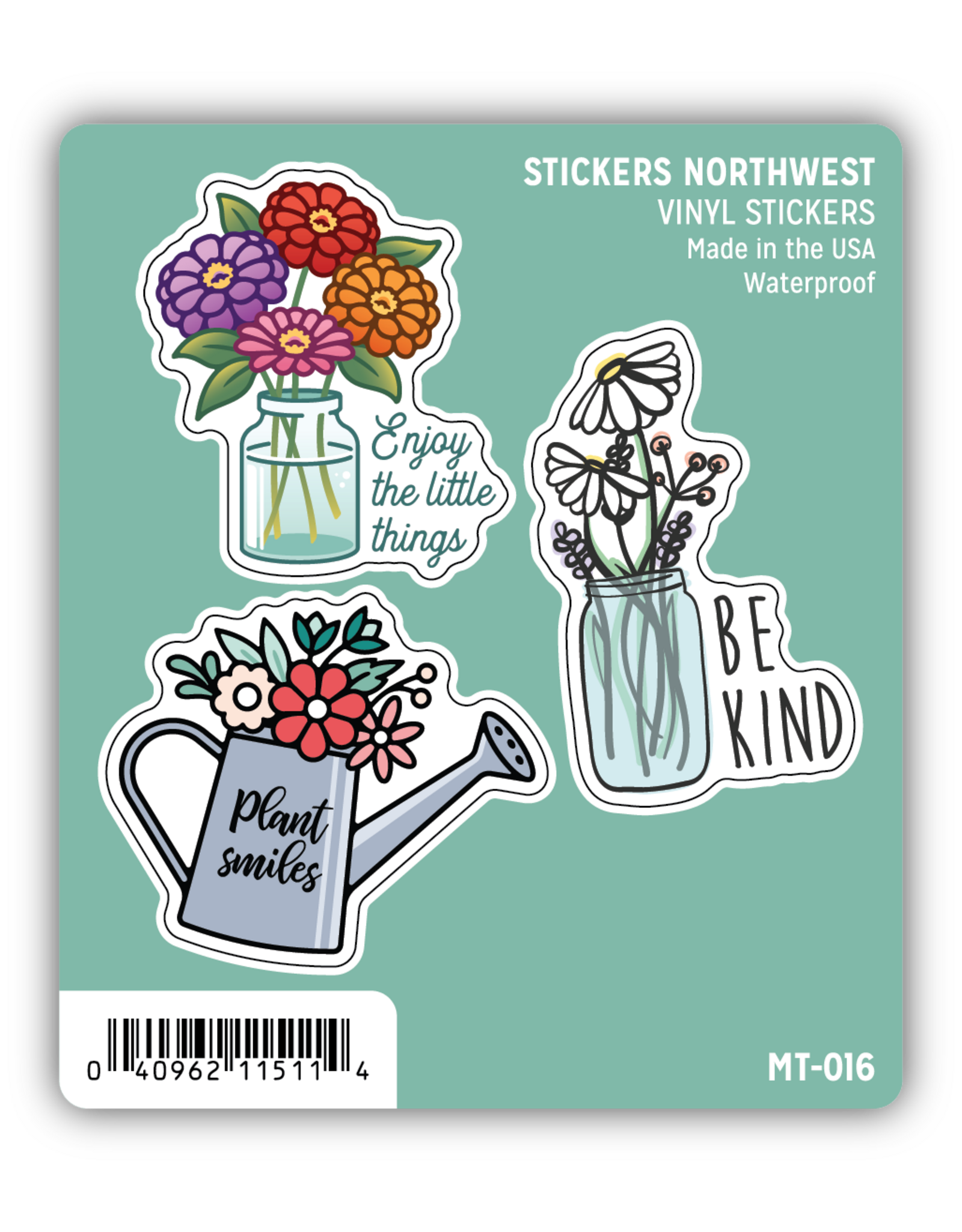 Stickers Northwest Floral Encouragement Mini Trio Stickers