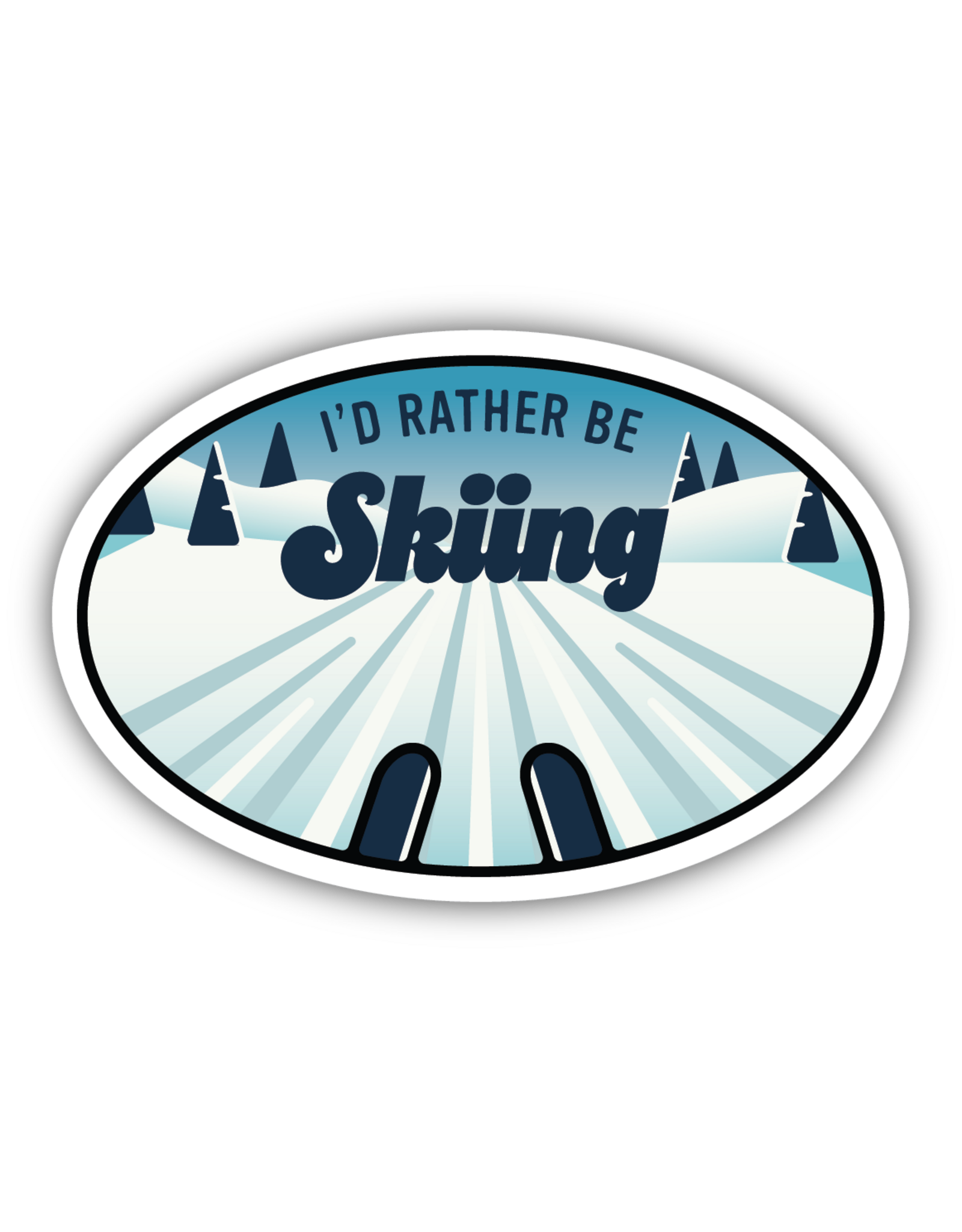 Stickers Northwest I'd Rather Be Skiing Scene Sticker