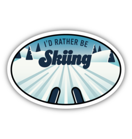 Stickers Northwest I'd Rather Be Skiing Scene Sticker