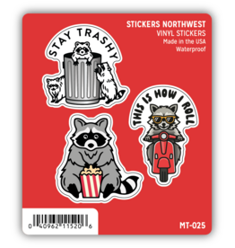 Stickers Northwest Raccoon Mini Trio Stickers