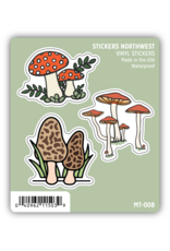 Stickers Northwest Mushroom Mini Trio Stickers