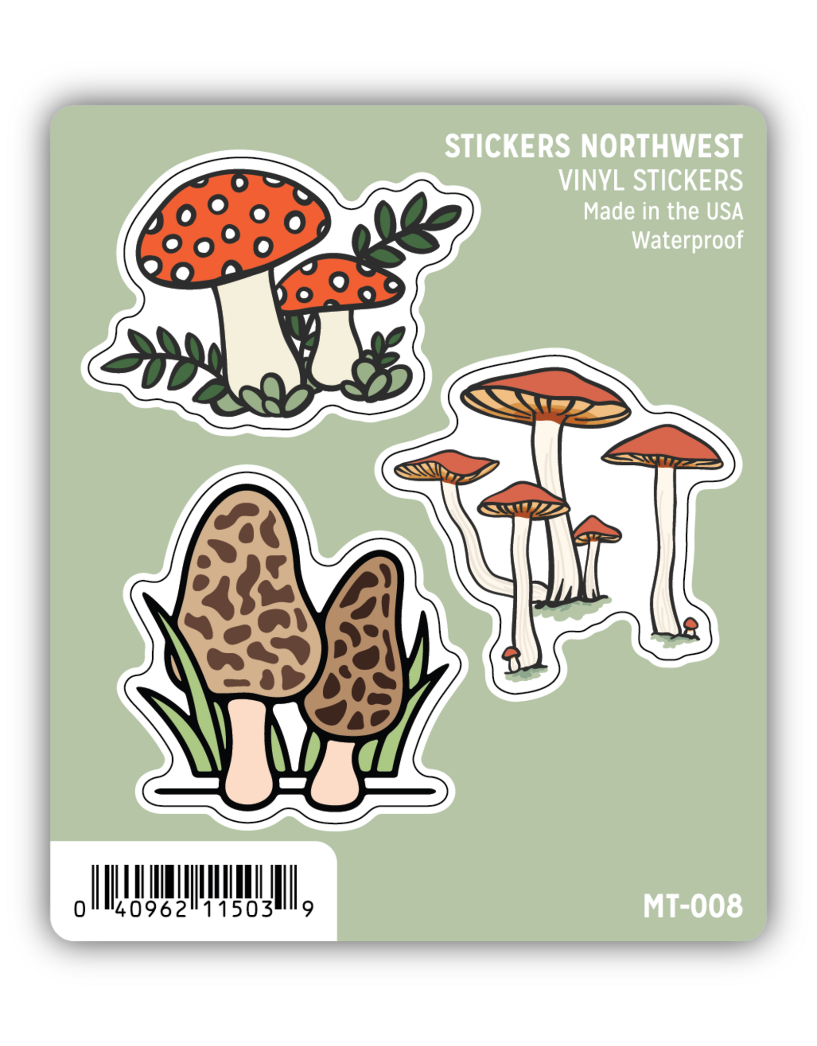 Stickers Northwest Mushroom Mini Trio Stickers