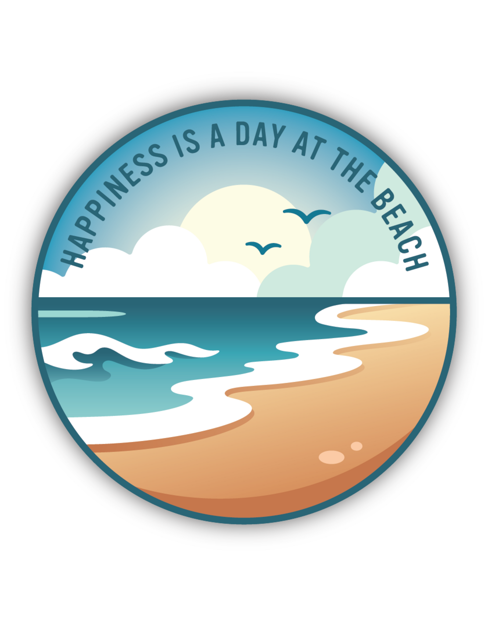 Stickers Northwest Happiness Is A Day At The Beach Sticker