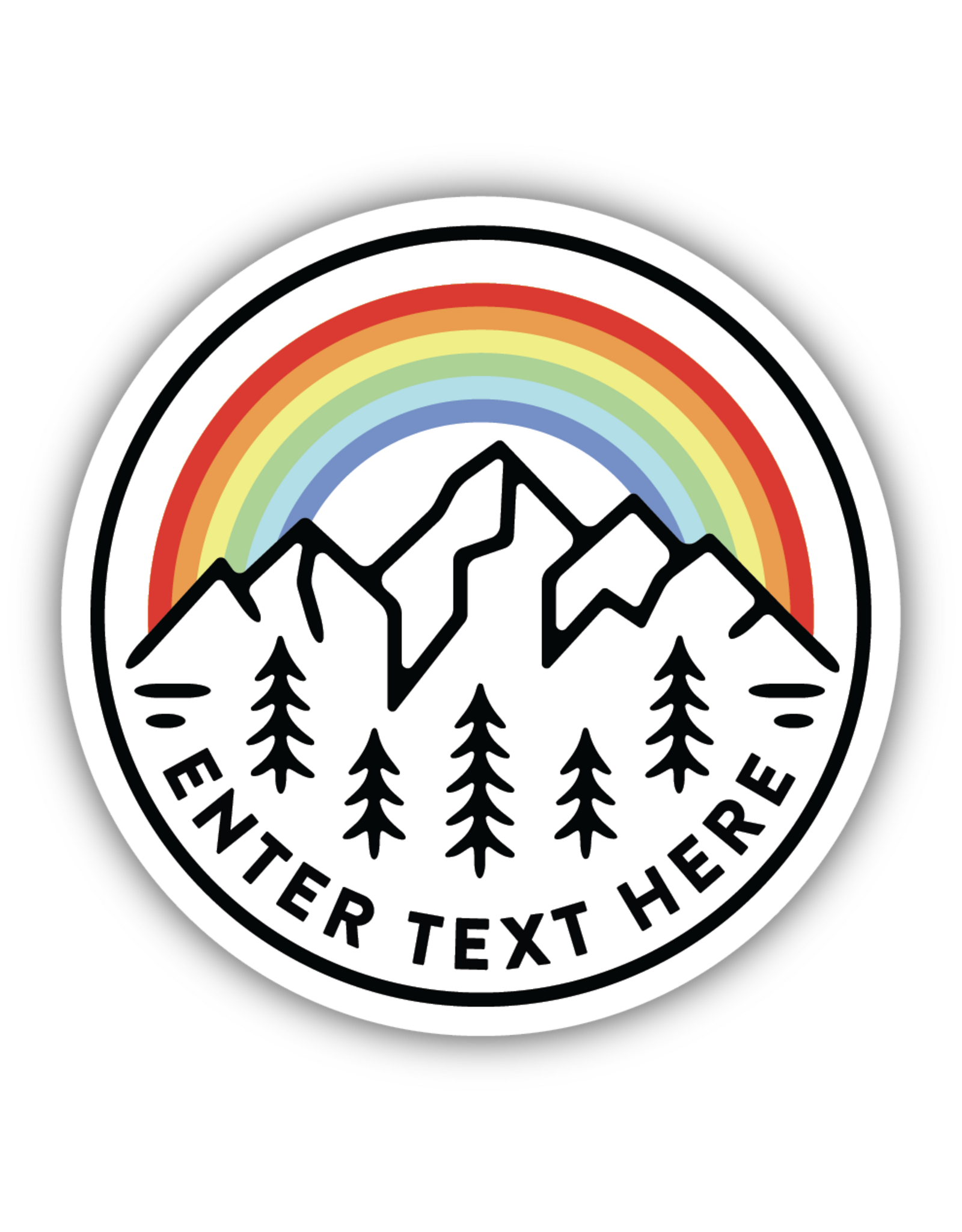 Stickers Northwest Get Out There Rainbow Mountain Sticker (Kamloops)