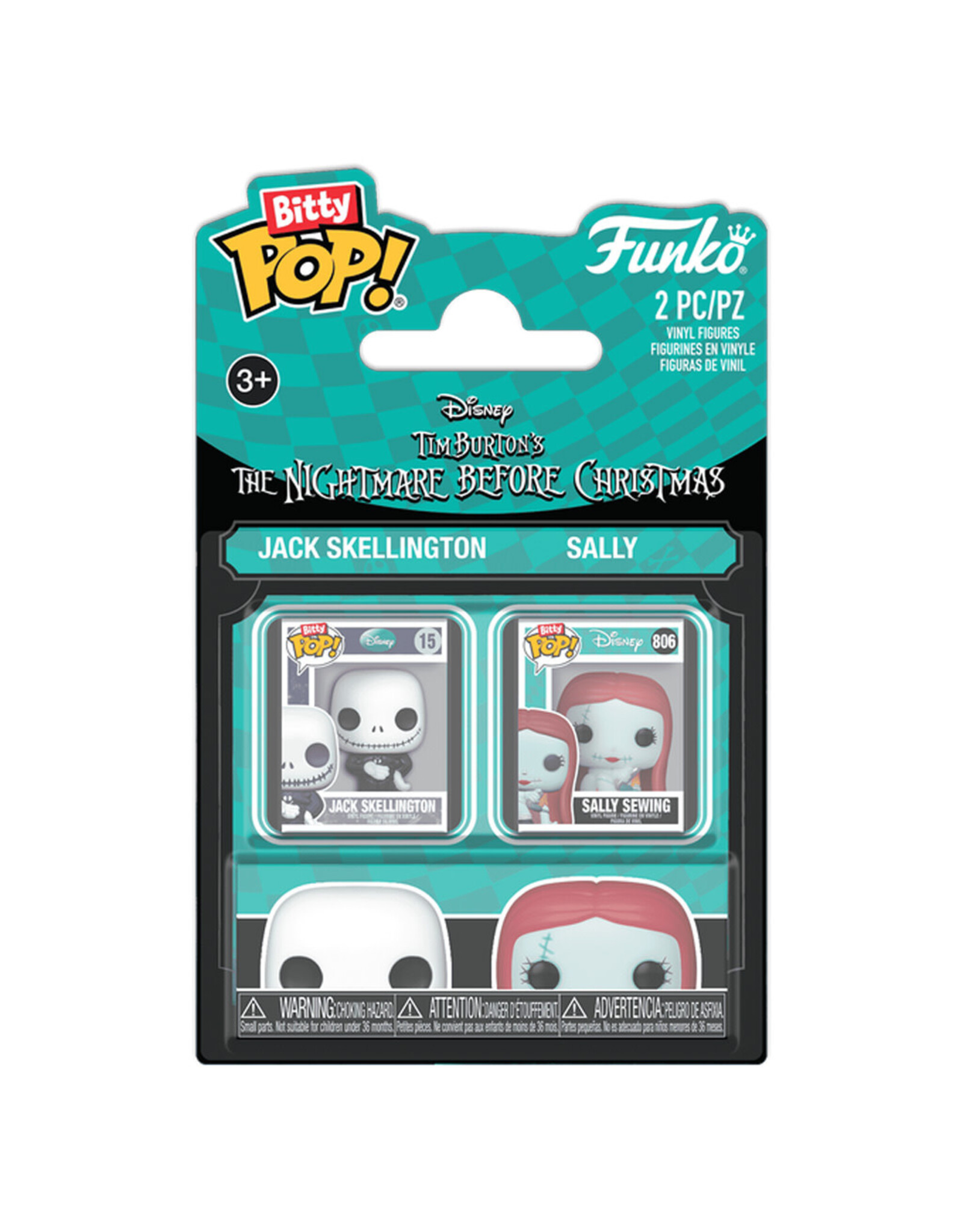 Funko Bitty Pop Nightmare Before Christmas: Jack Skellington & Sally Sewing 2-Pack
