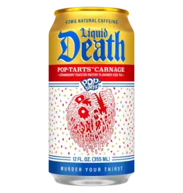 Liquid Death Pop-tarts Carnage - Strawberry Toaster Pastry Iced Tea