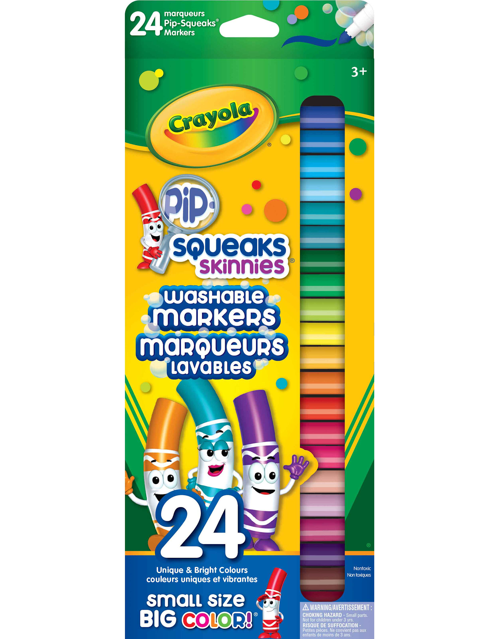 Crayola 24 Pip-Squeaks Skinnies Fine Line Washable Marker