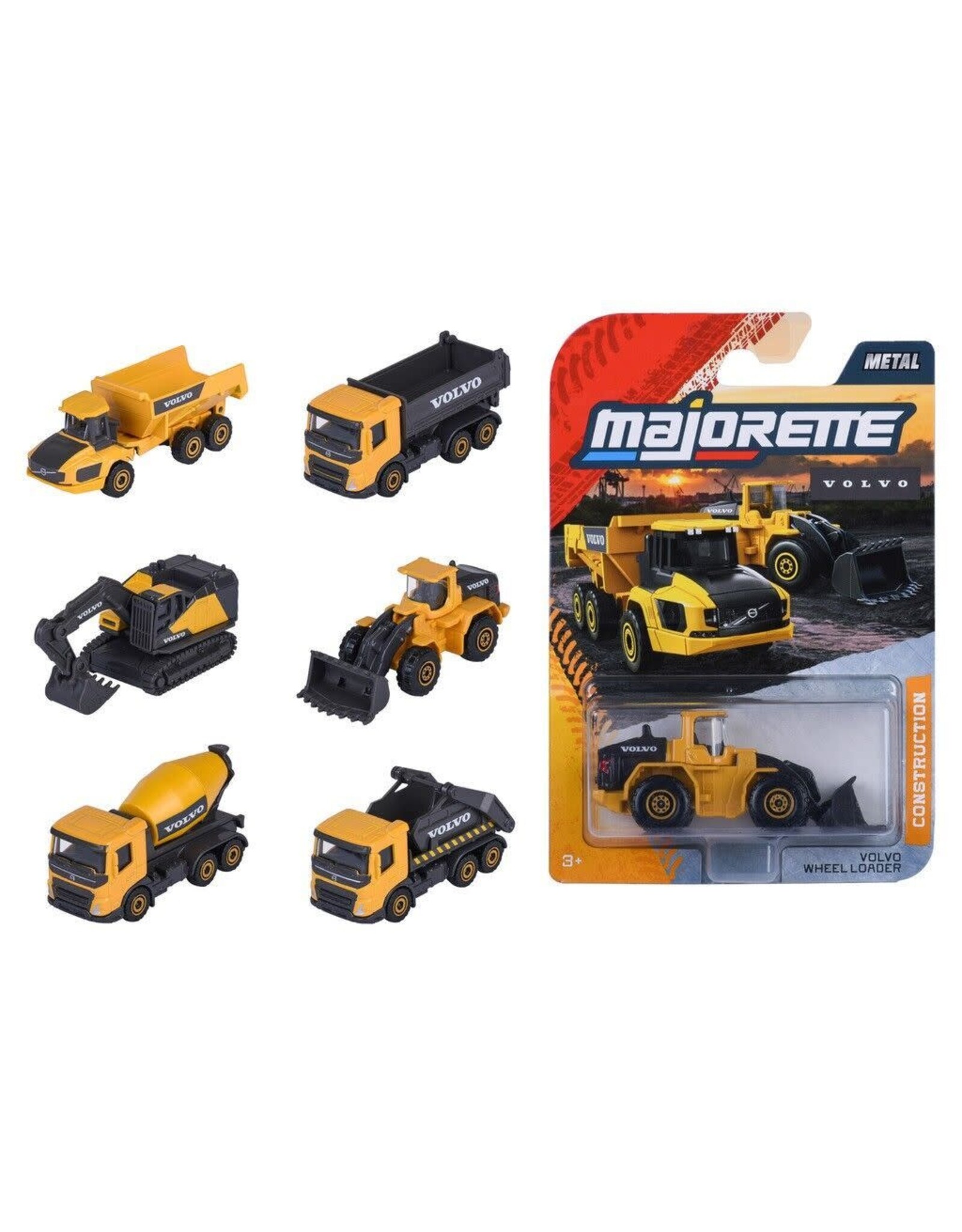 Majorette - 1:64 Volvo Construction Cars Assorted
