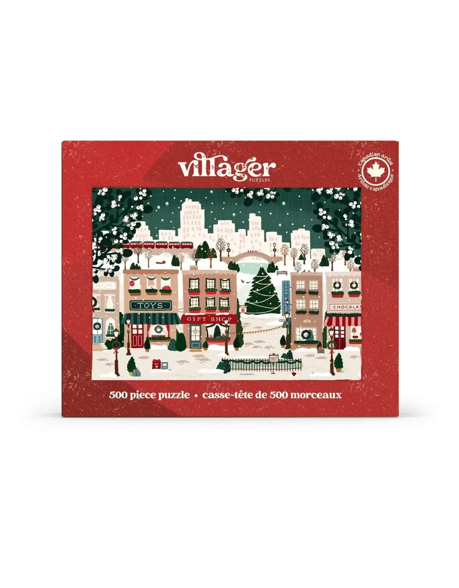 Villager Puzzles Small Town Holiday 500pc