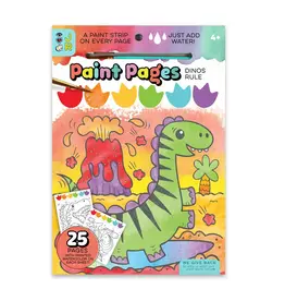 Bright Stripes Paint Pages: Dinos Rule