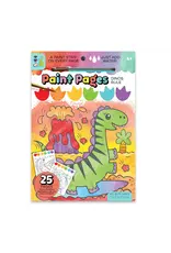 Bright Stripes Paint Pages: Dinos Rule