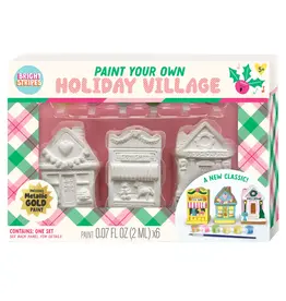 Bright Stripes Paint Your Own Holiday Village