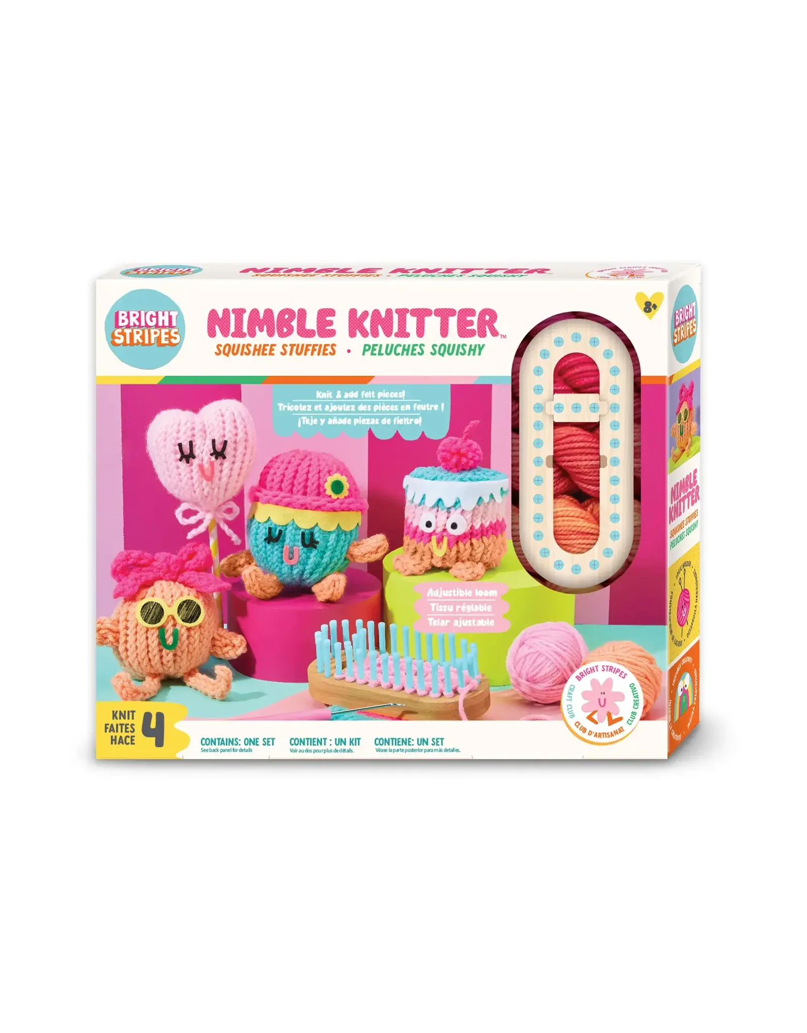 Bright Stripes Nimble Knitter - Squishee Stuffies