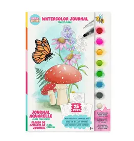 Bright Stripes Watercolor Journal - Forest Flora