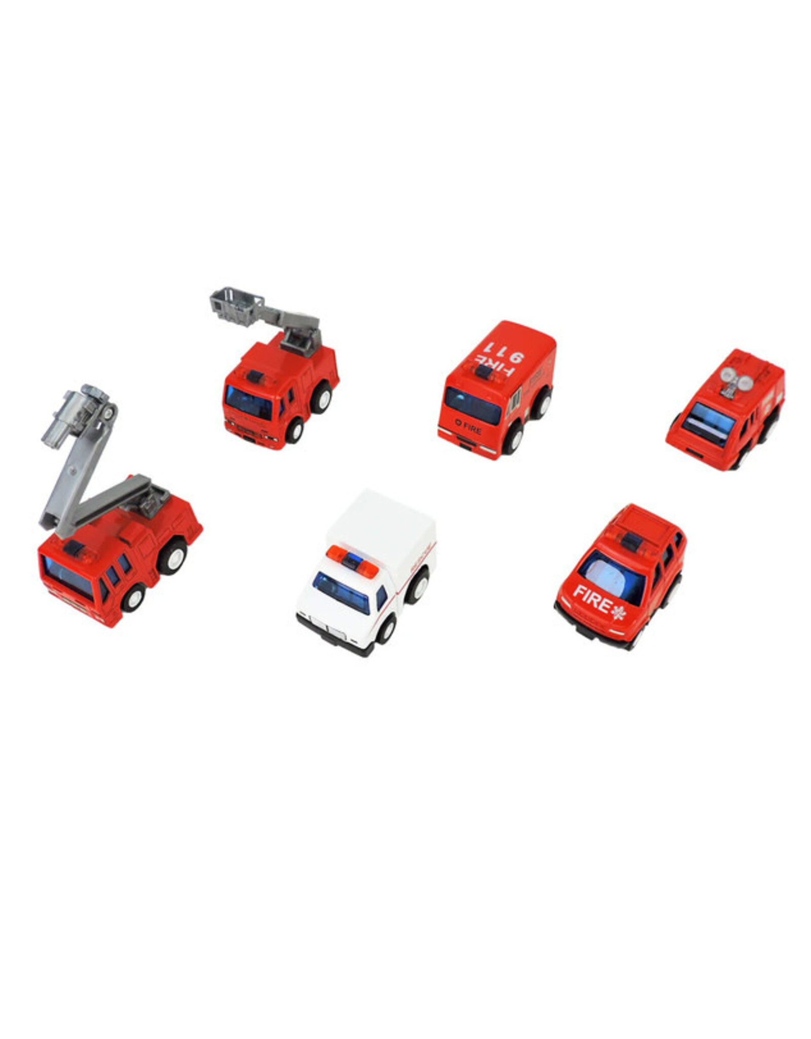 Toysmith Alloy Alley Diecast Pull Back Rescue Vehicle Assorted