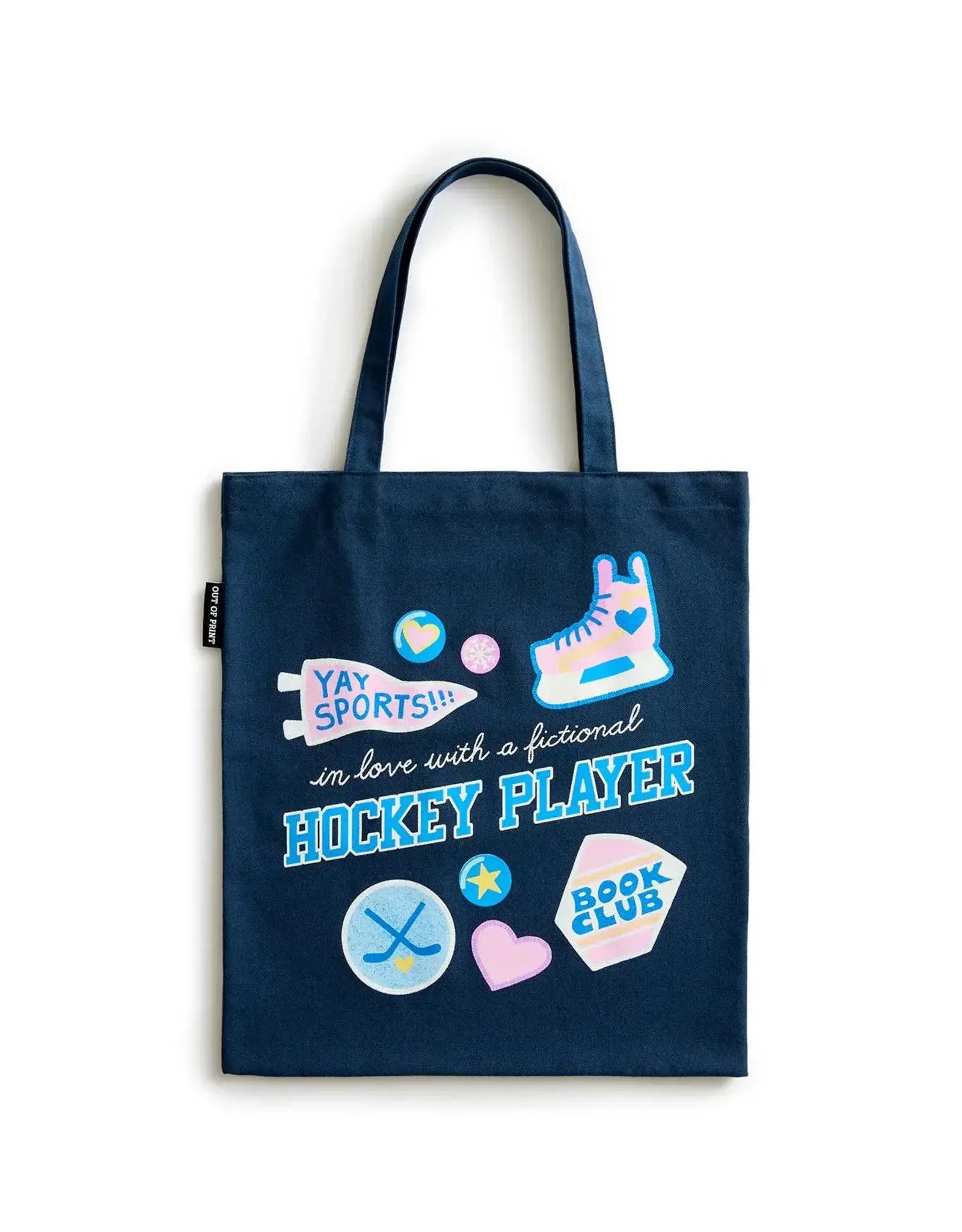 Out of Print In Love with a Fictional Hockey Player Tote Bag