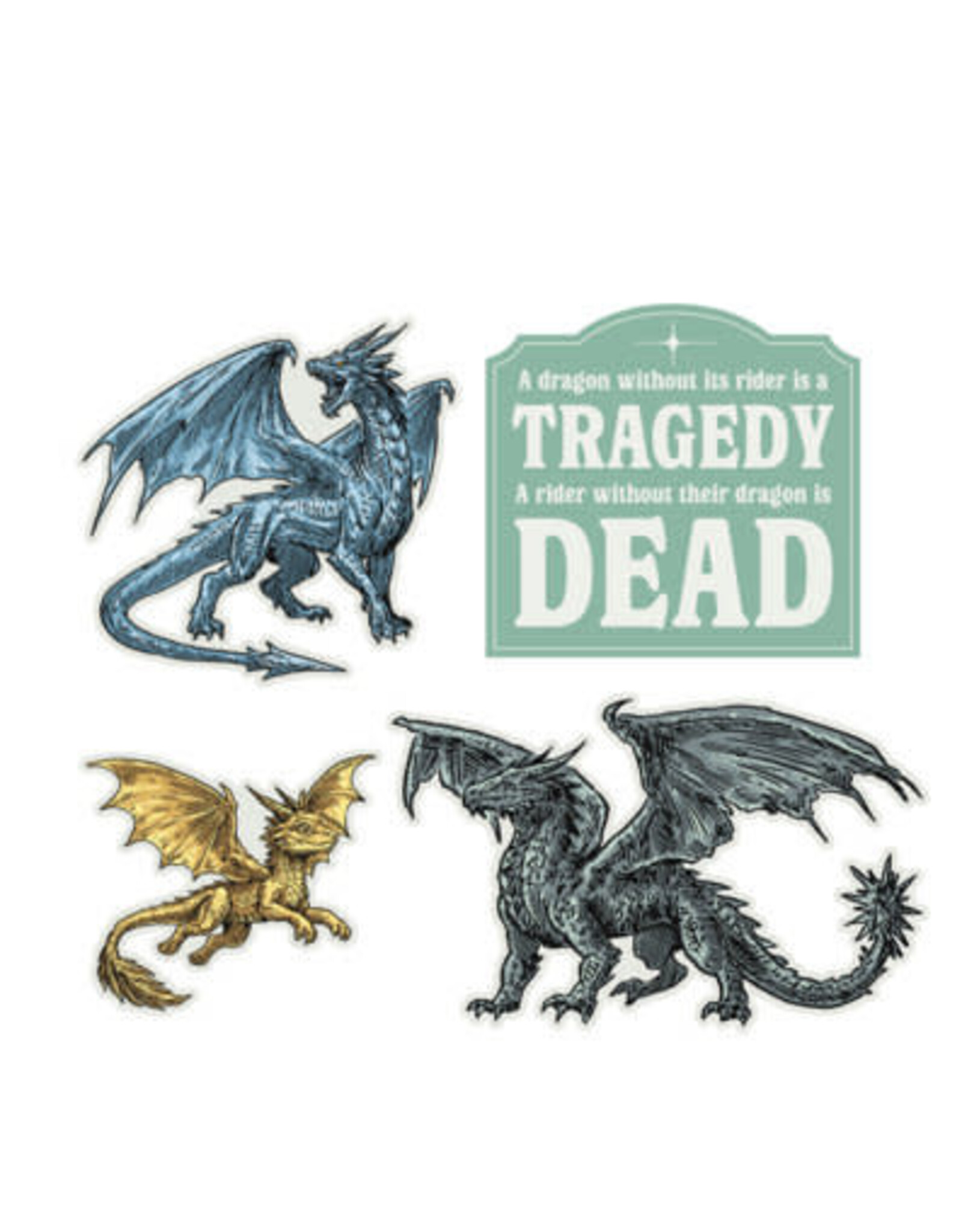 Out of Print Fourth Wing: Dragons of Navarre Stickers