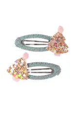 Great Pretenders Minty Christmas Holiday Hair Clips, 2 Pcs