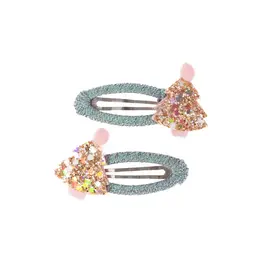 Great Pretenders Minty Christmas Holiday Hair Clips, 2 Pcs