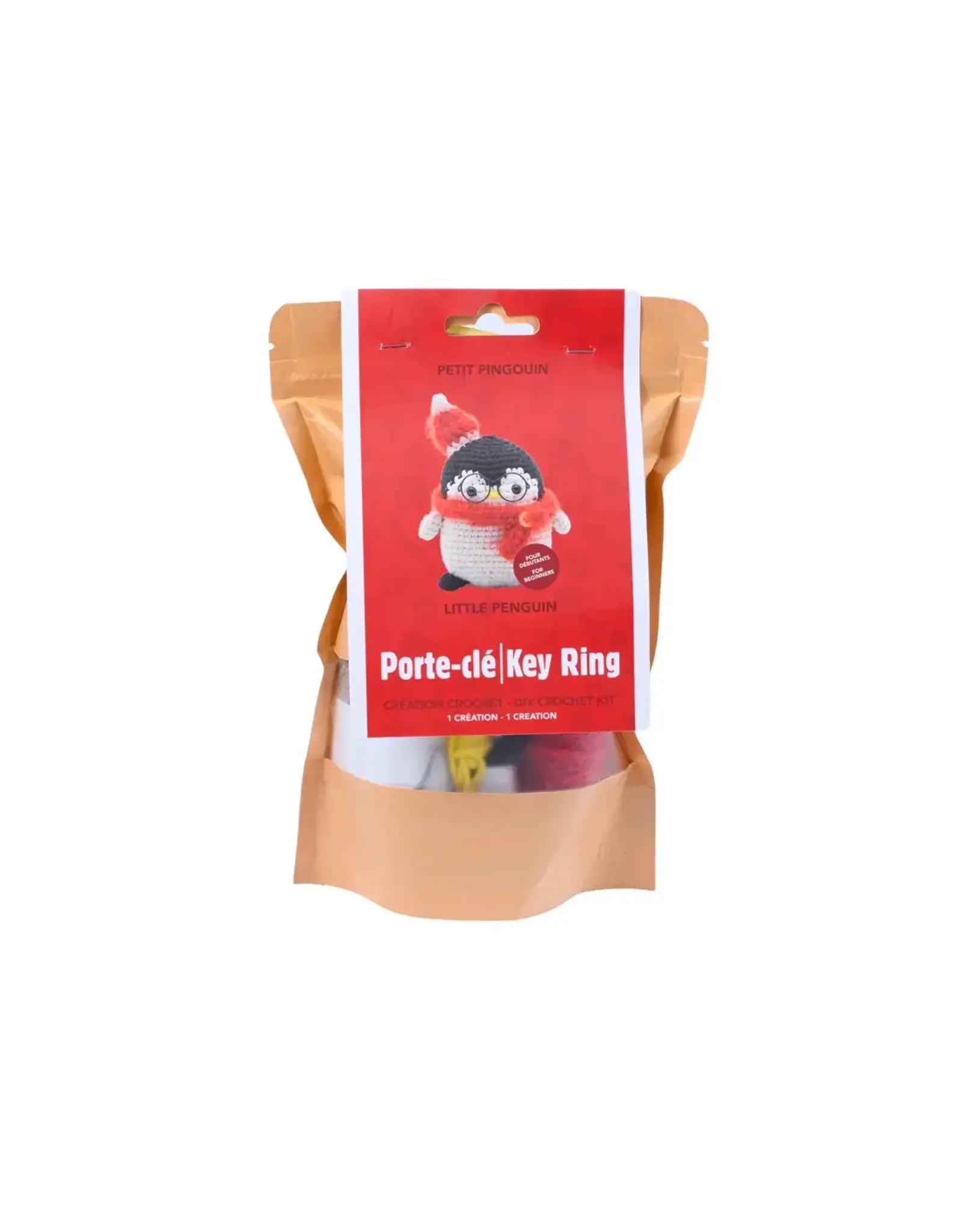 DIY Keychain Holiday Penguin Crochet Kit