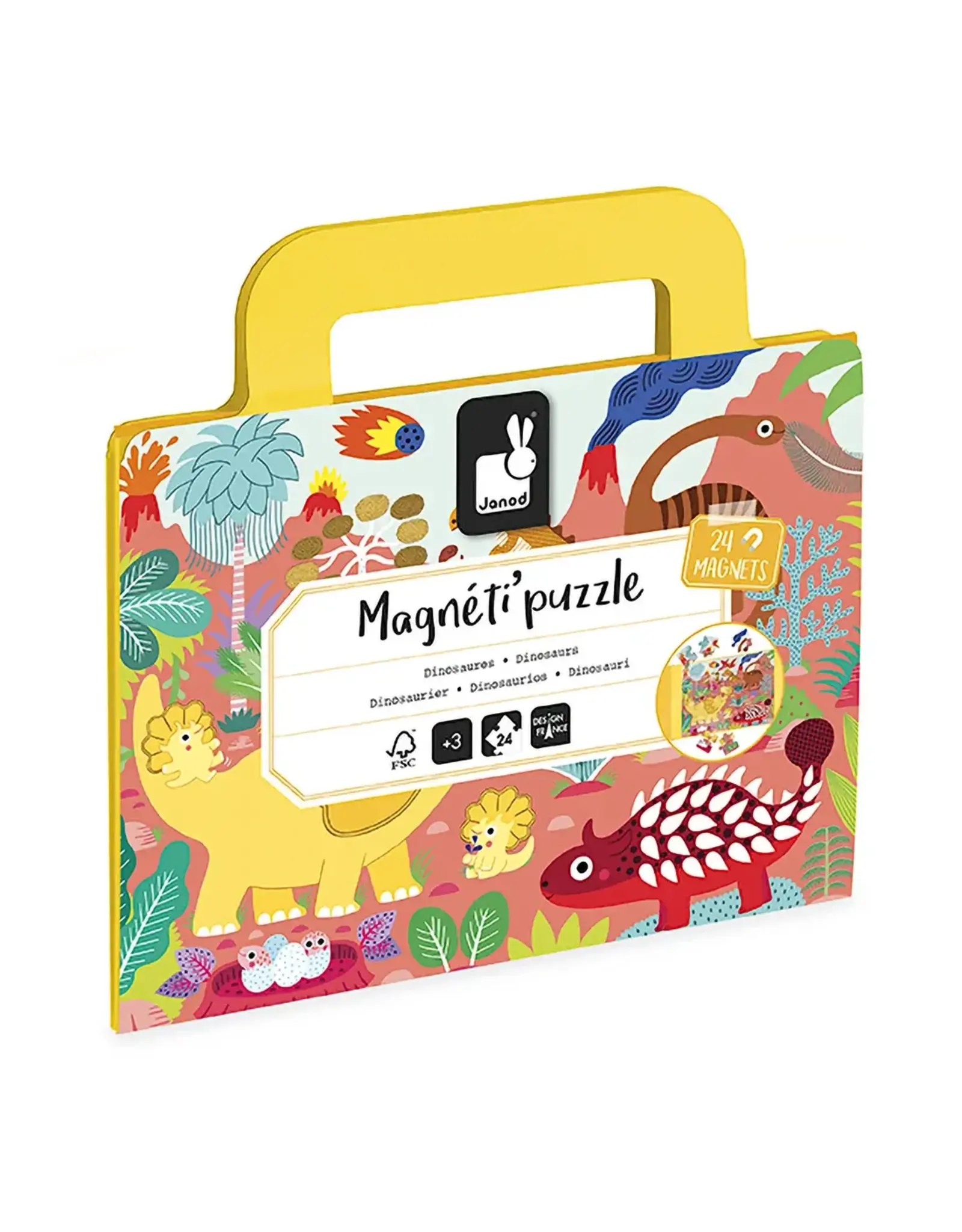 Janod Magneti'Puzzles - Dino 24pc