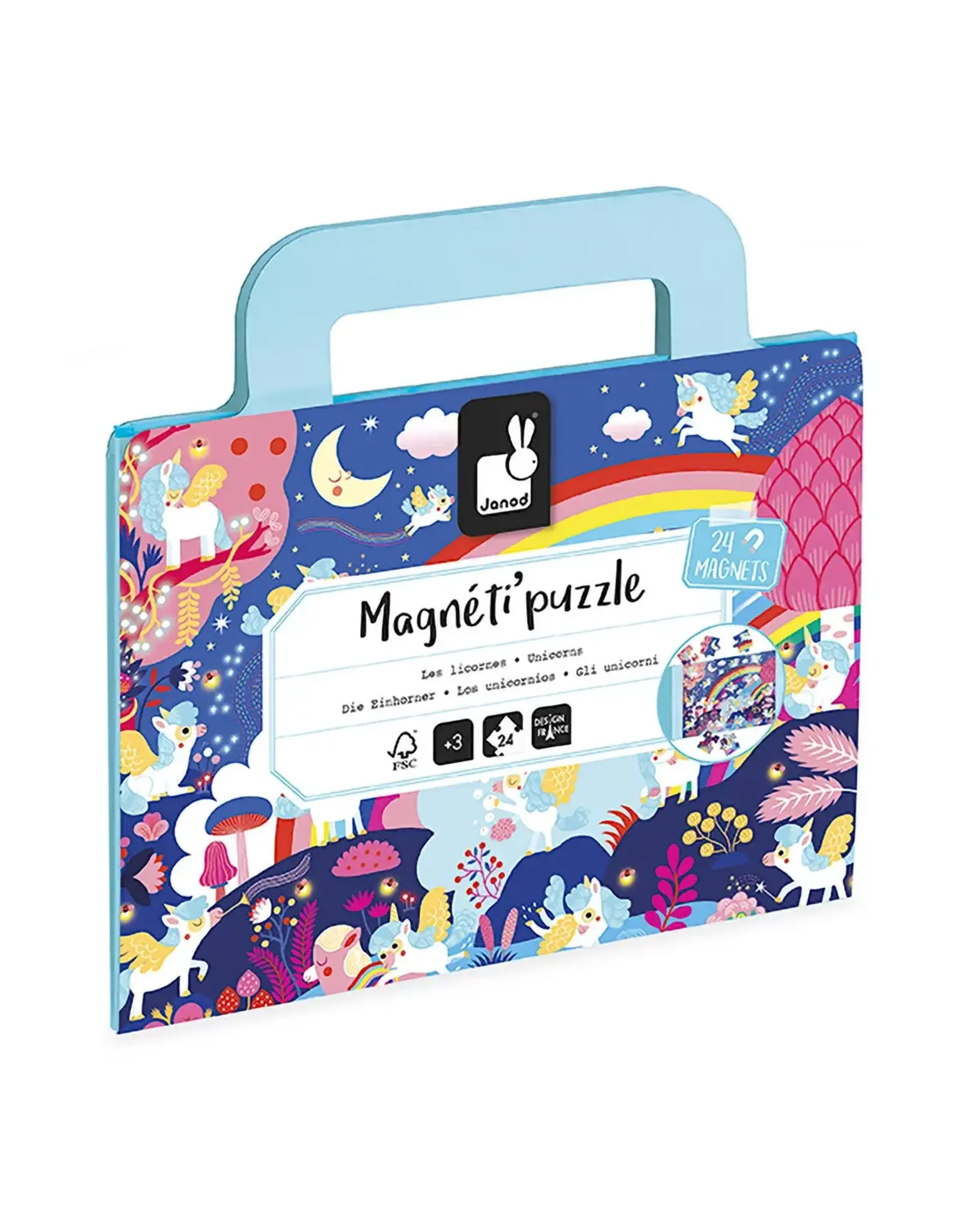 Janod Magneti'Puzzles - Unicorns 24pc