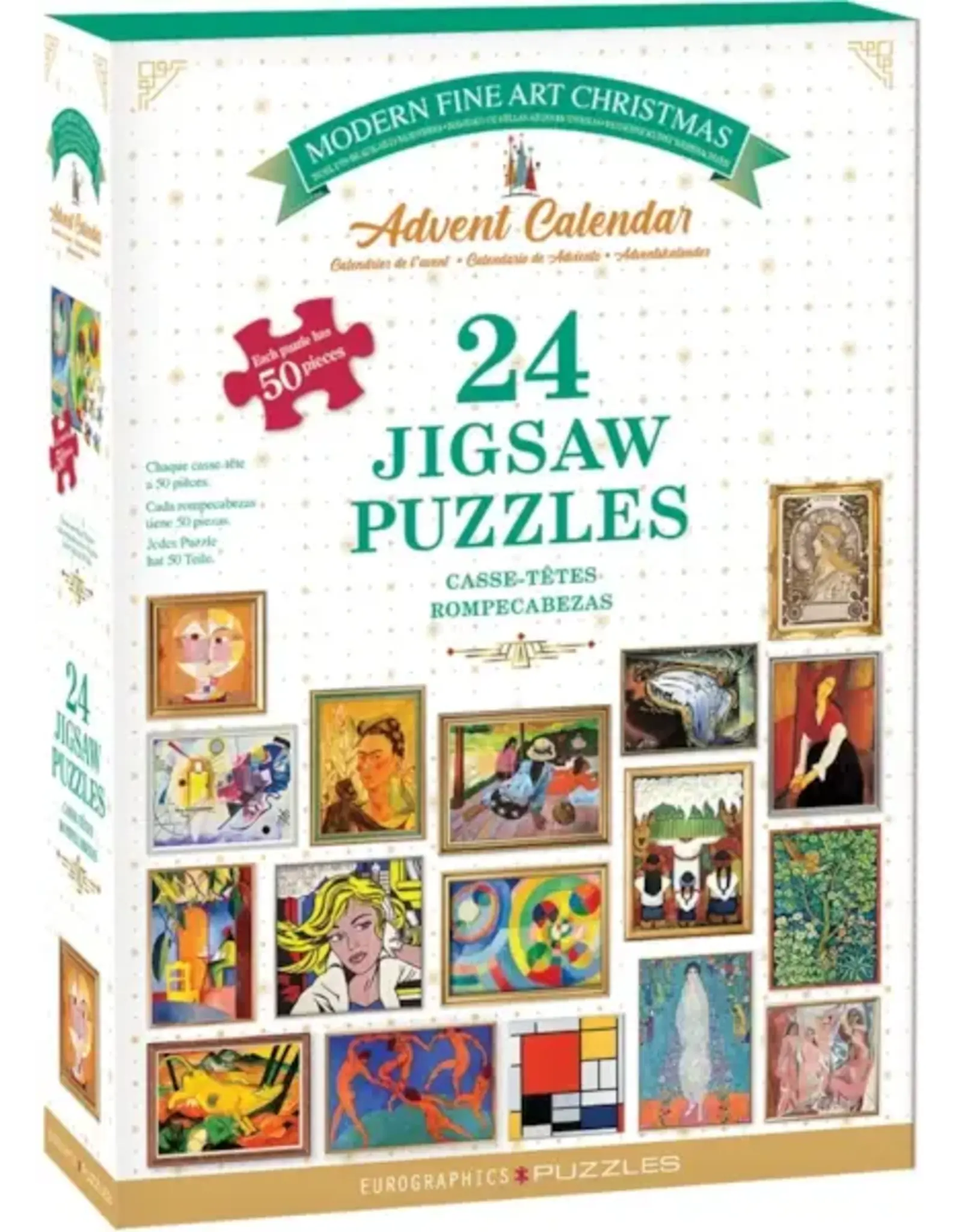 Eurographics Modern Fine Art Christmas Advent Calendar 24x50pc