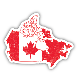 Stickers Northwest Canada Map & Flag Sticker