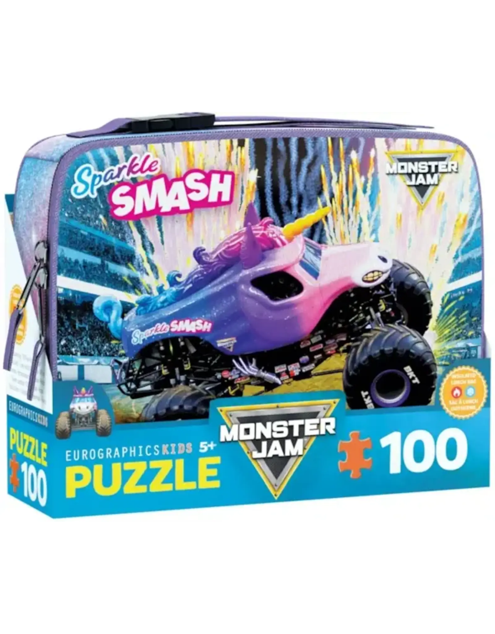 Eurographics Sparkle Smash Monster Jam Lunch Bag 100pc Puzzle