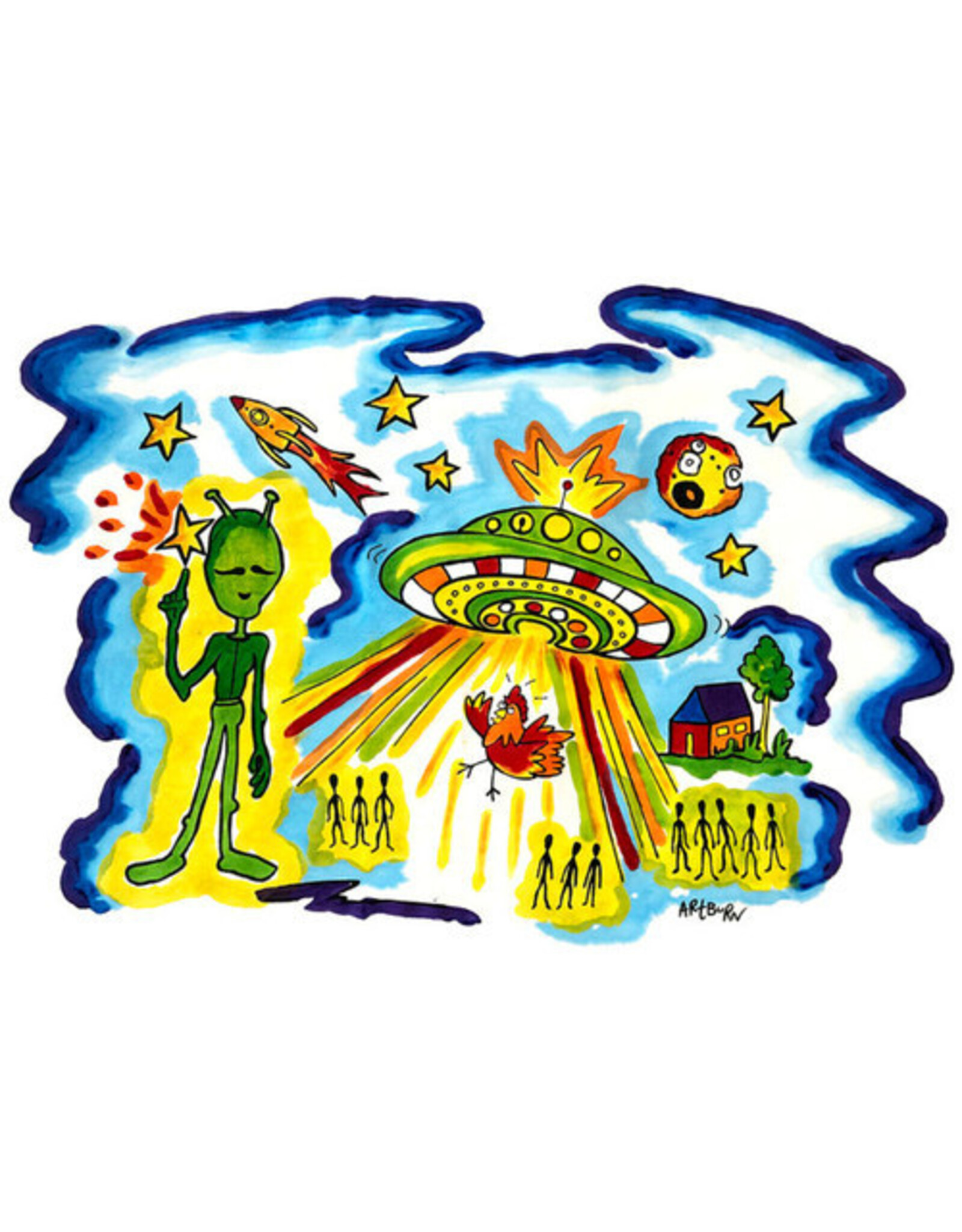 Artburn Pillowcase Painting Kit - Alien/UFO
