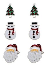 Snowman & Santa Earring Set