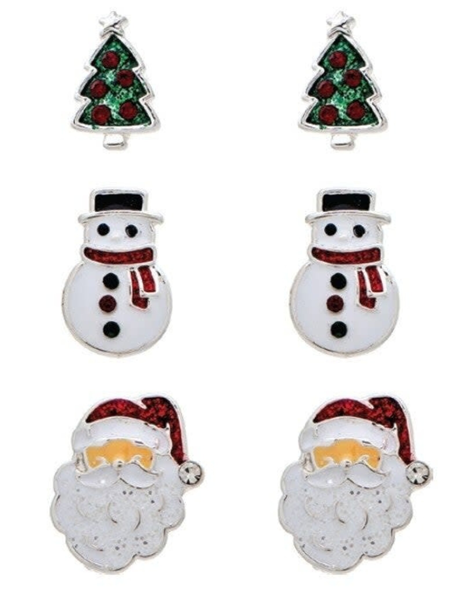 Snowman & Santa Earring Set