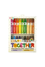 Ooly Color Together Triangular Crayons - Easy Grip - Set of 18