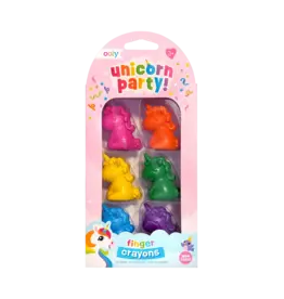 Ooly Unicorn Party Finger Crayons - Set of 6