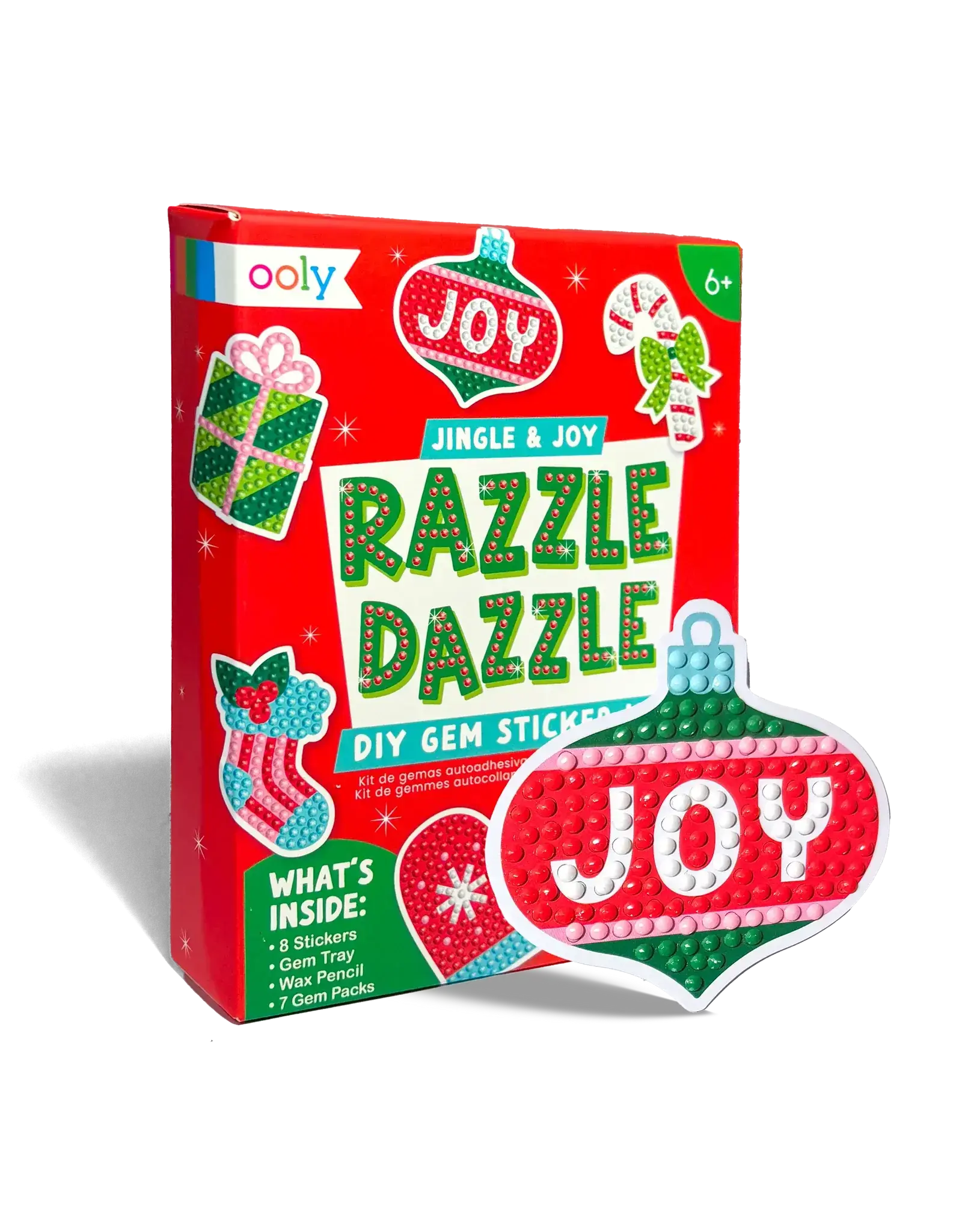 Ooly Razzle Dazzle Mini DIY Gem Sticker Kit - Jingle & Joy