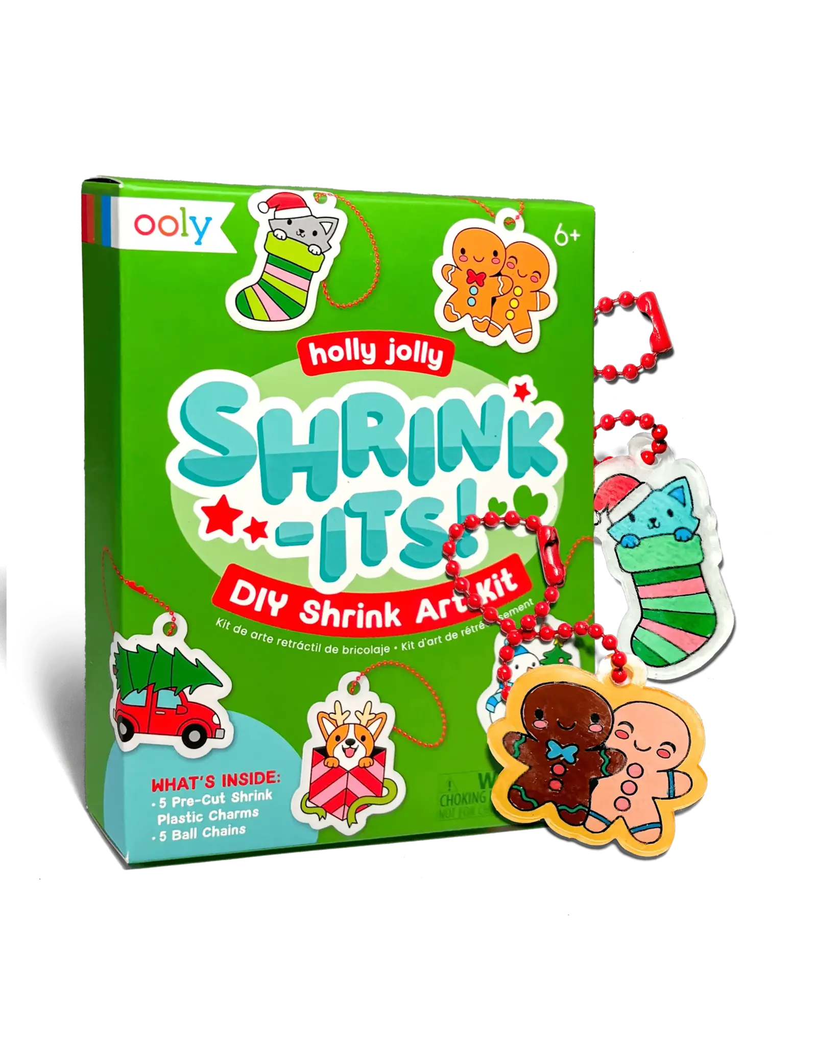 Ooly Shrink-Its! Mini DIY Shrink Art Kit - Holly Jolly