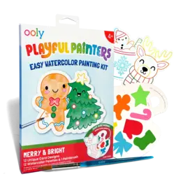 Ooly Playful Painters Easy Watercolor Painting Kit - Merry & Bright