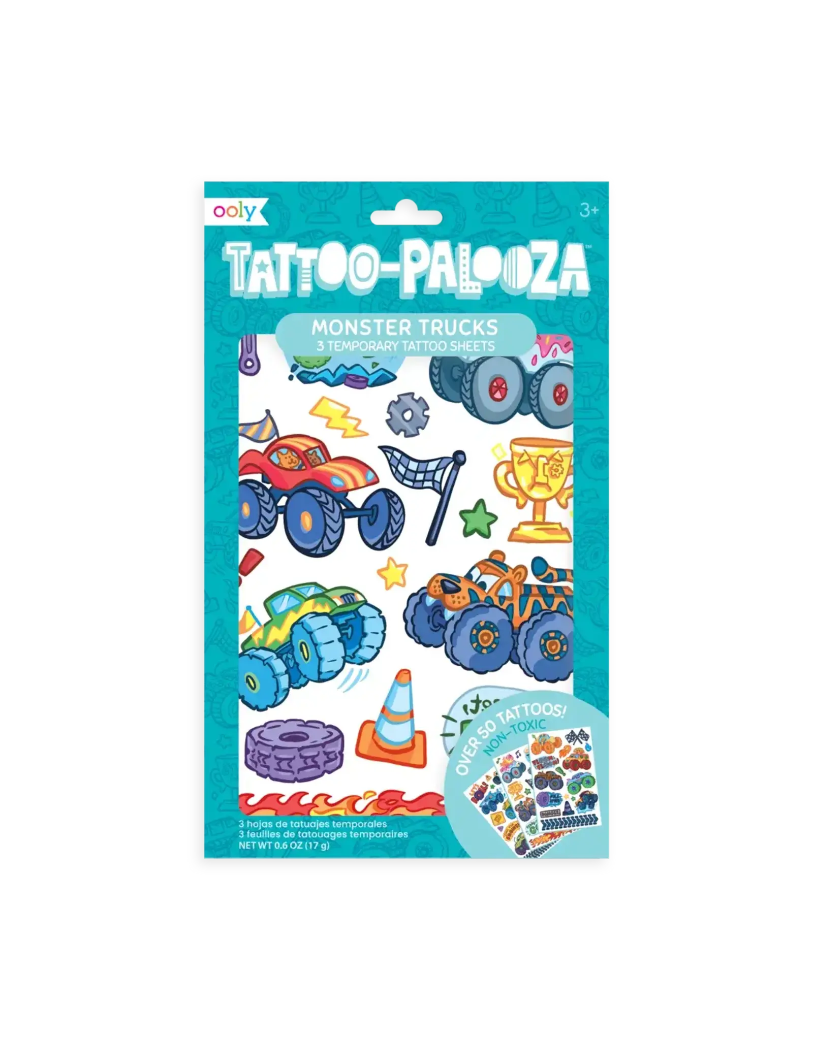 Ooly Tattoo-Palooza Temporary Tattoos - Monster Truck