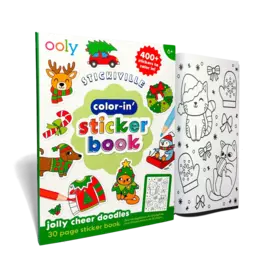 Ooly Stickiville Color-In' Sticker Book - Jolly Cheer Doodles