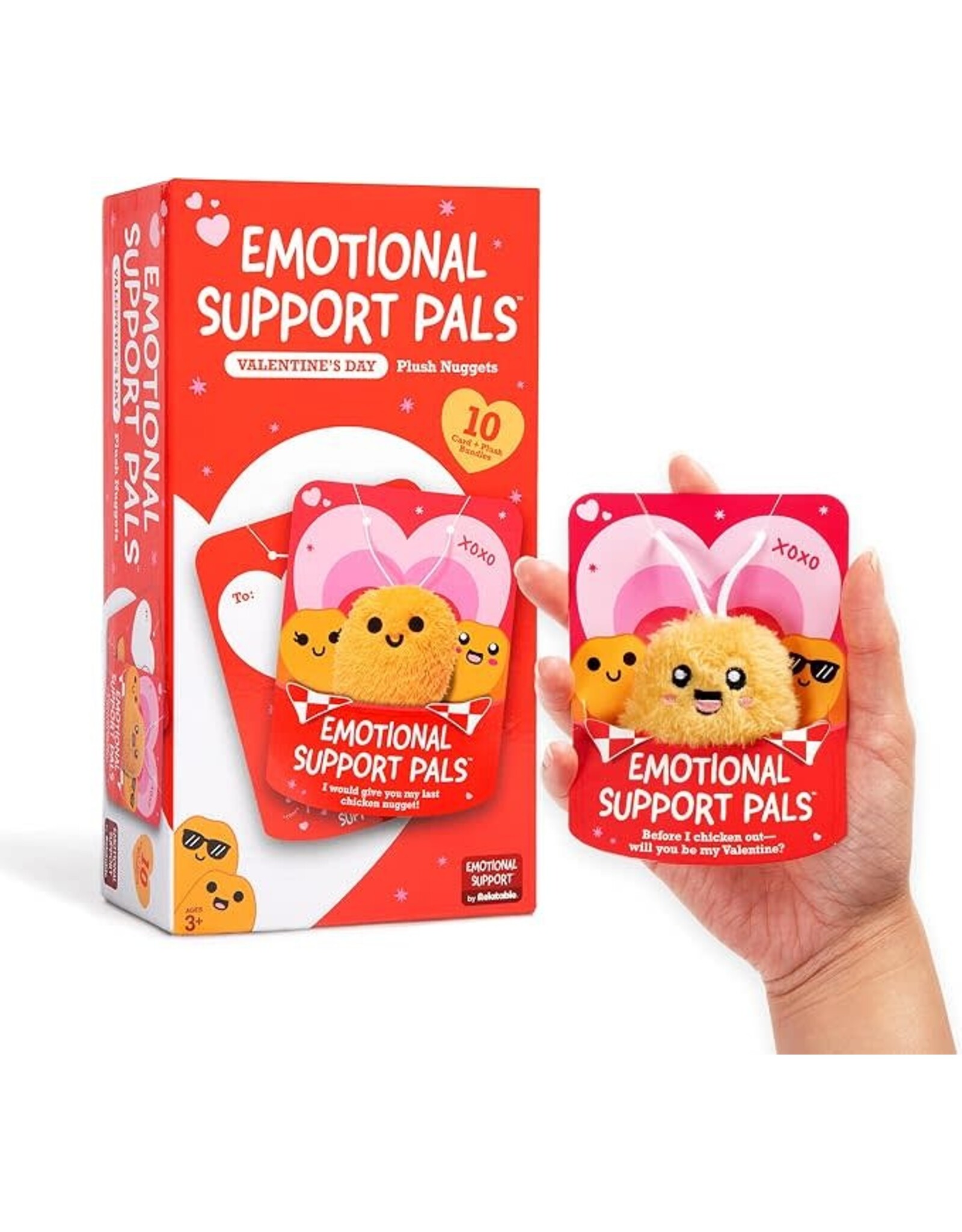 Valentine's Day Plush Nugget - Emotional Support Cards