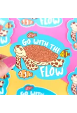 Turtle's Soup Go With The Flow Sea Turtle Vinyl Sticker